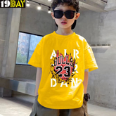 Sporty Edge Bulls 23 Yellow Kids Oversized T-Shirt